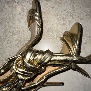 Top shop gold heels brand new never worn